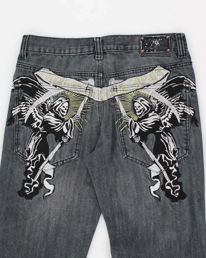 Vintage Y2k 00s Affliction Embroidered Jeans - W32 sold by Rokit product image thumbnail 4