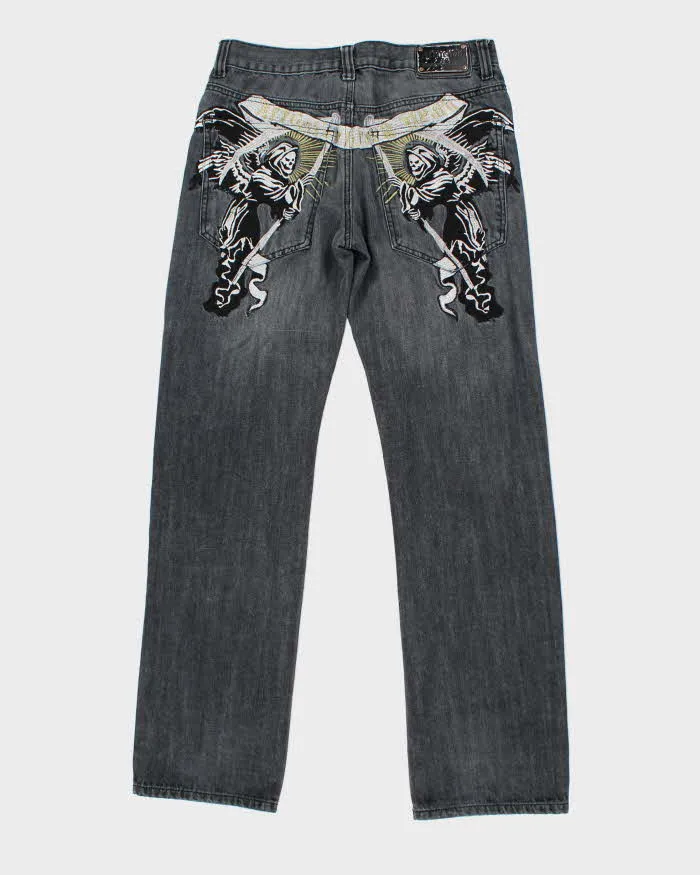 Vintage Y2k 00s Affliction Embroidered Jeans - W32 sold by Rokit product image thumbnail 2