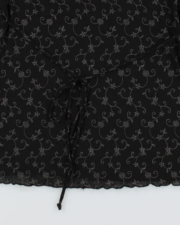 Y2k 00s M Collection Floral Mesh Top - M sold by Rokit product image thumbnail 4