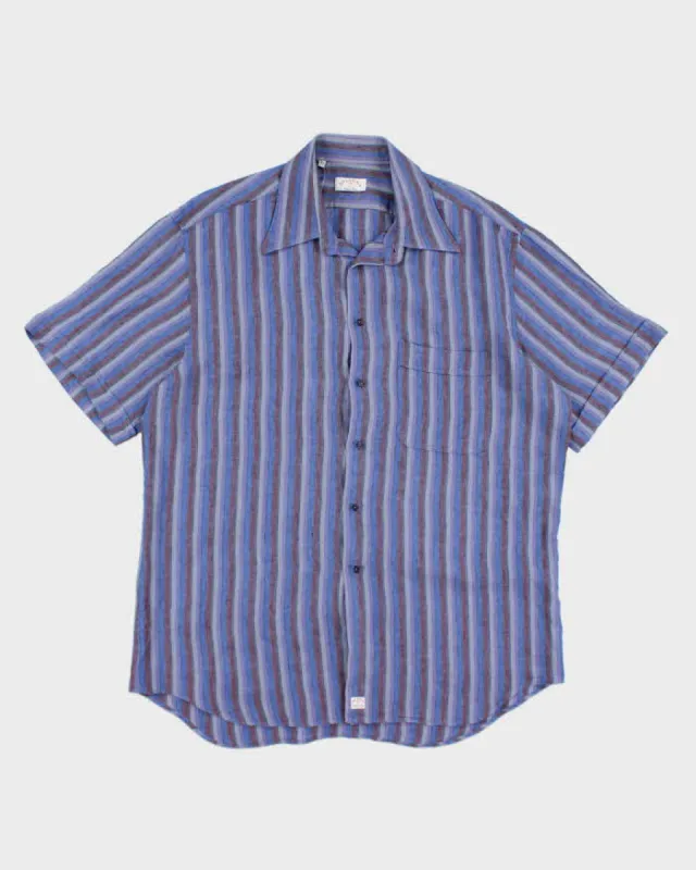Vintage 90s Delsina Striped Linen Shirt - XL sold by Rokit