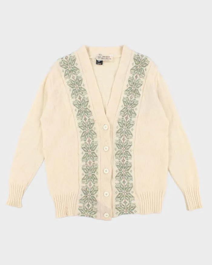 90s Vintage Women's Cream Cardigan - M sold by Rokit