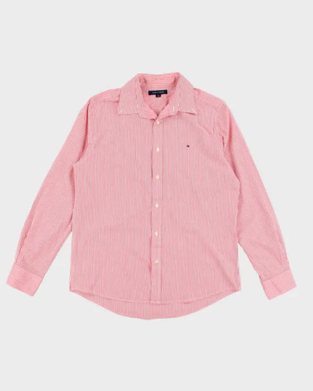 Tommy Hilfiger Pink Pin Stripe Shirt - M made by Tommy Hilfiger