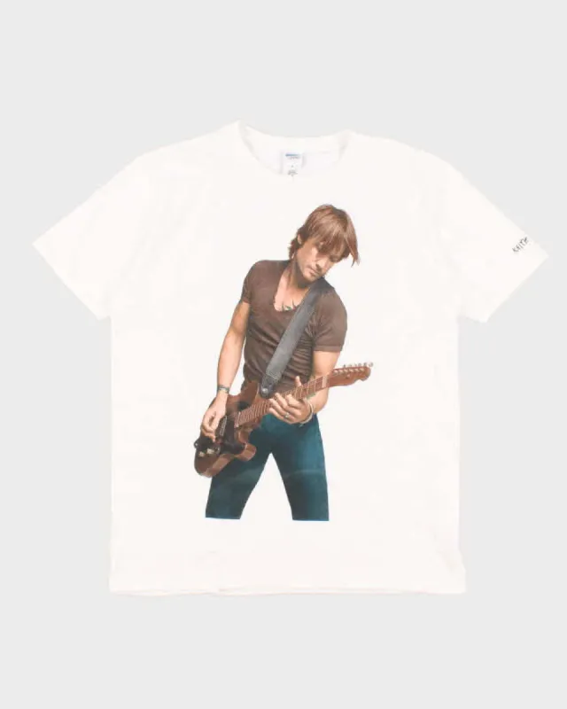 Men's Vintage Keith Urban White T-Shirt - L sold by Rokit