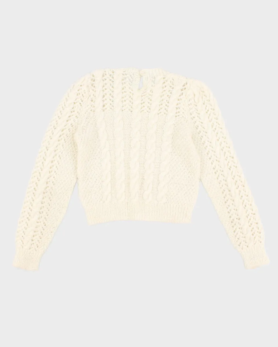 Women's Vintage Cream Knit Jumper - S sold by Rokit product image thumbnail 2