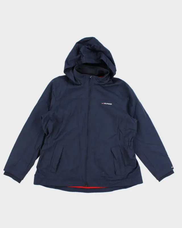 00s Tommy Hilfiger Navy Hooded Windbreaker - XXL sold by Rokit