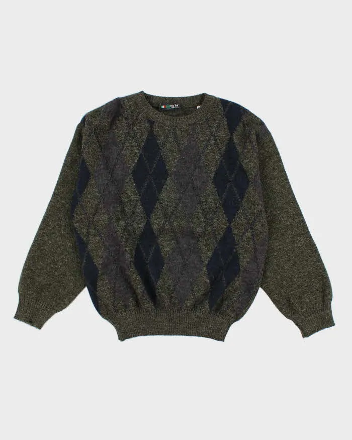 Vintage 90s Italian Argyle Sweater - XL sold by Rokit