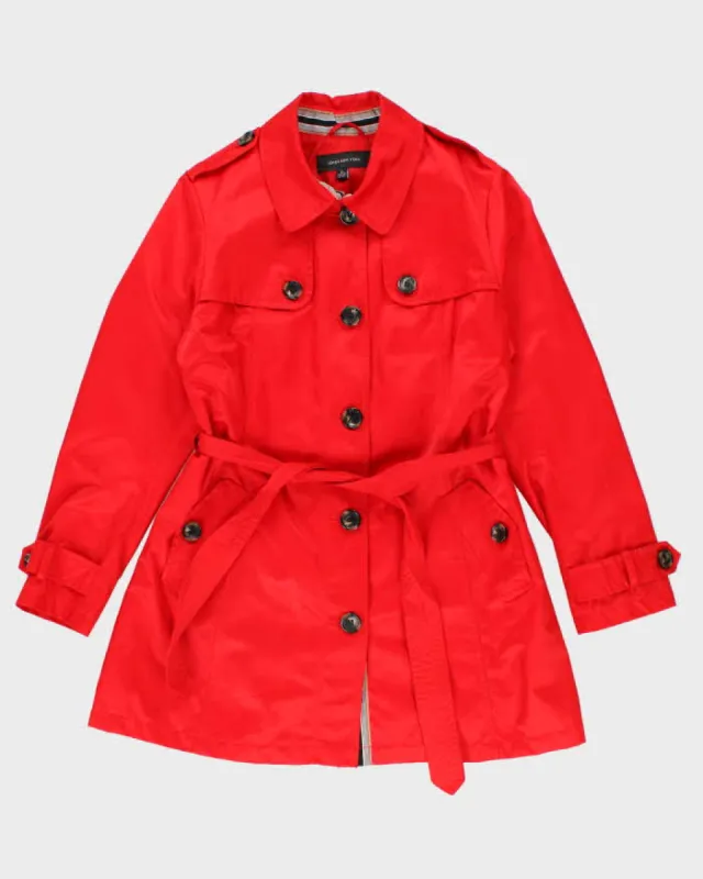 Jones New York Red Trench Coat Mac - XL sold by Rokit