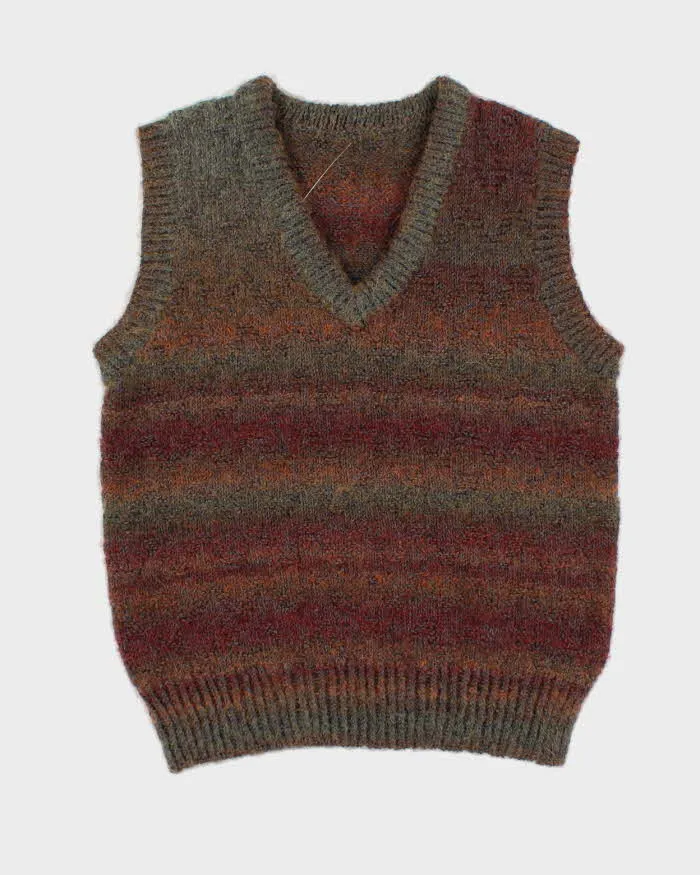 Men's Multicoloured Knit Sweater Vest - M sold by Rokit