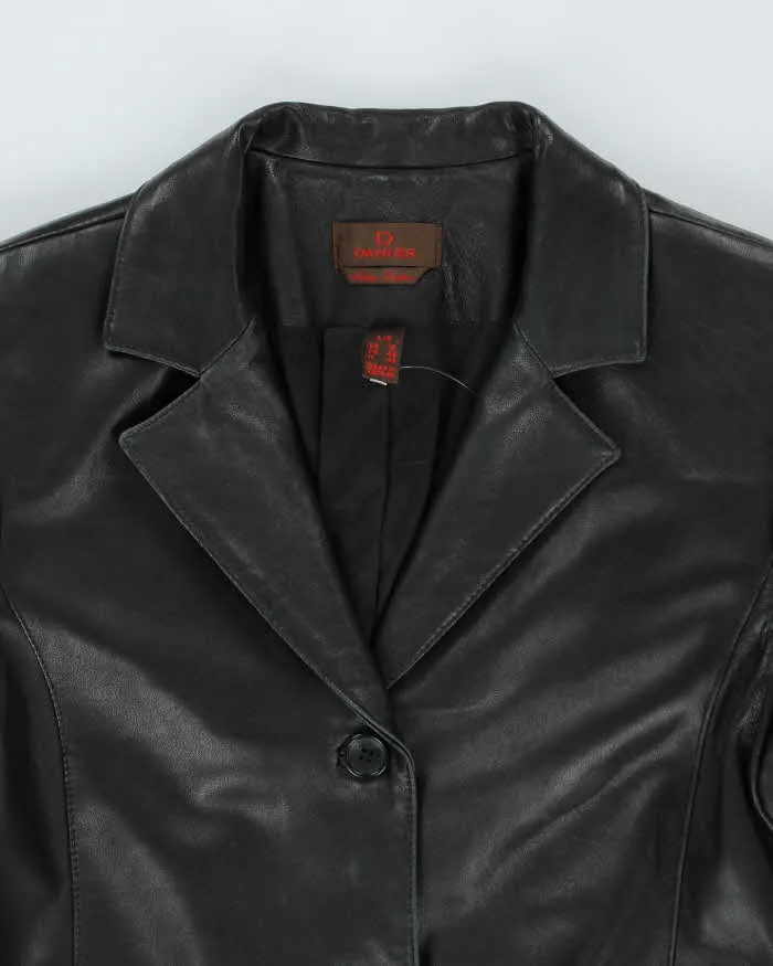 Danier Black Long Leather Jacket - L sold by Rokit product image thumbnail 3