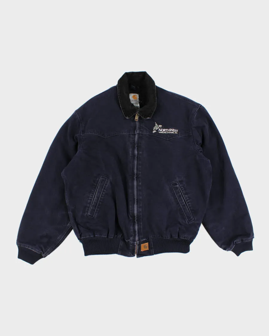 Vintage Carhartt Navy Work Wear Jacket - L sold by Rokit