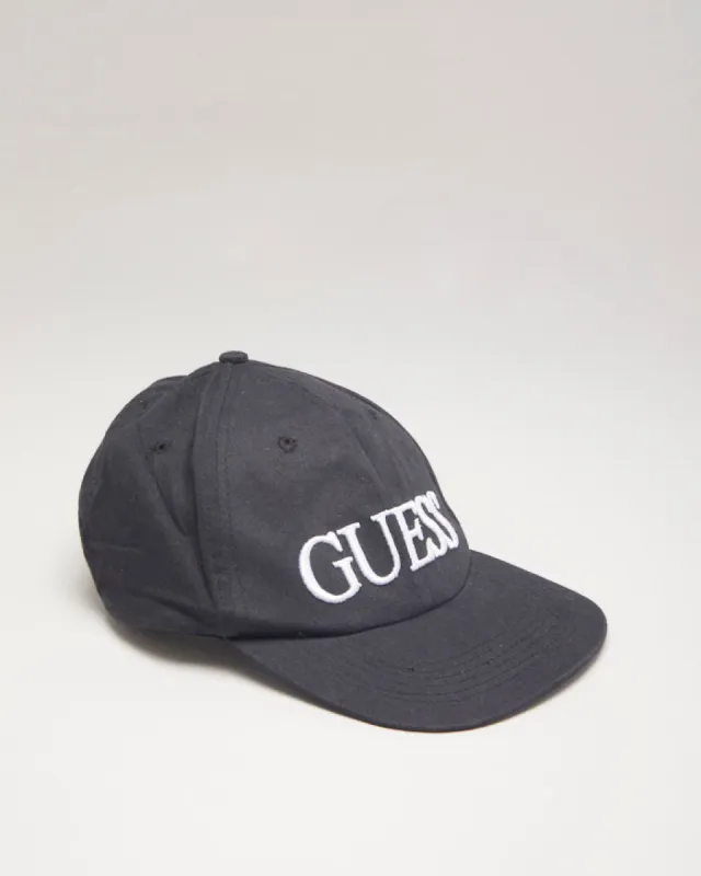 Y2k 00s Guess Black Baseball Cap sold by Rokit