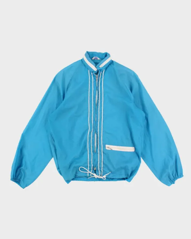 70's Vintage Men's Blue Striped Shell Racing Jacket - S sold by Rokit