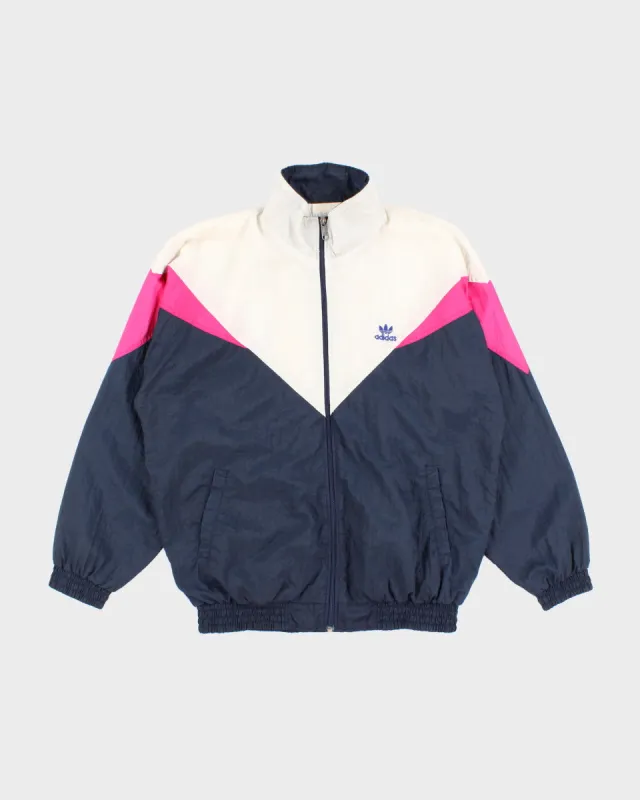 Womens 1980s Blue and White Adidas Windbreaker Jacket - XL sold by Rokit
