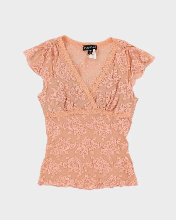 Y2k 00s Bebe Lace Top - M sold by Rokit