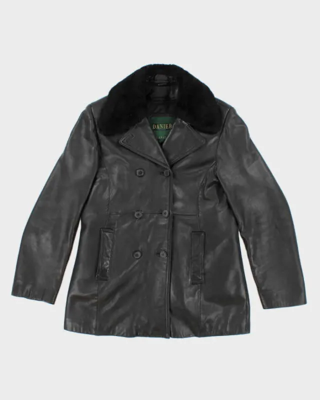 Vintage Women's Black Danier Leather Jacket - M sold by Rokit