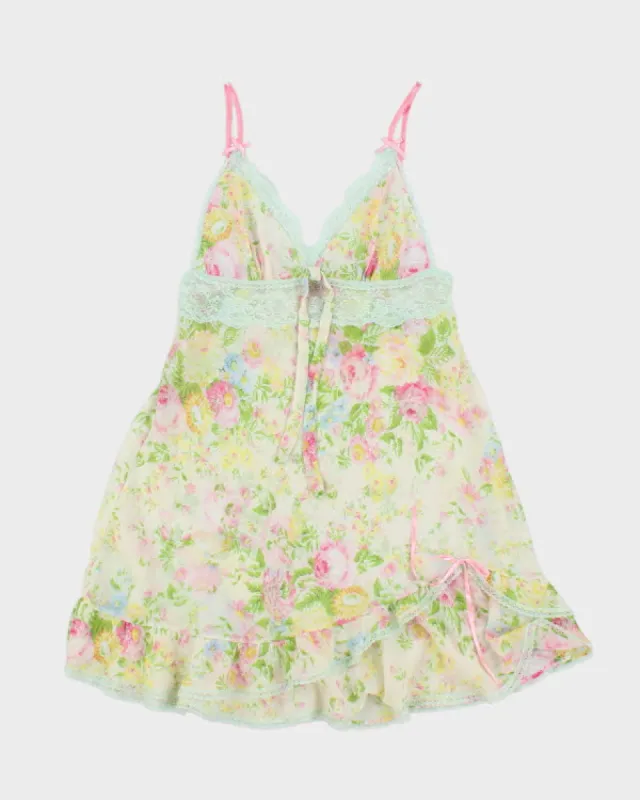 Y2k 00s Eblin Lingerie Mesh Floral dress - S sold by Rokit