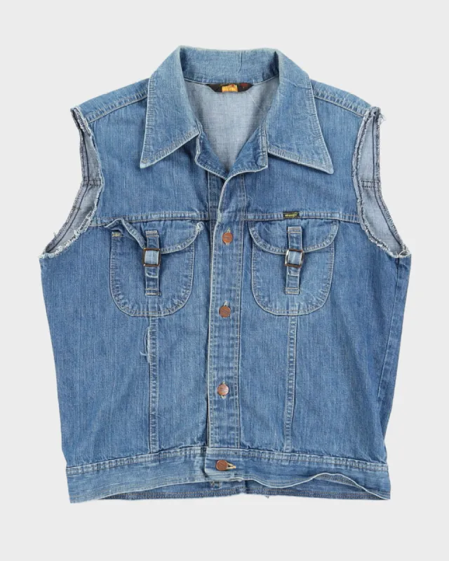 Vintage 1990s Wrangler Jean Jacket Denim Vest - L sold by Rokit