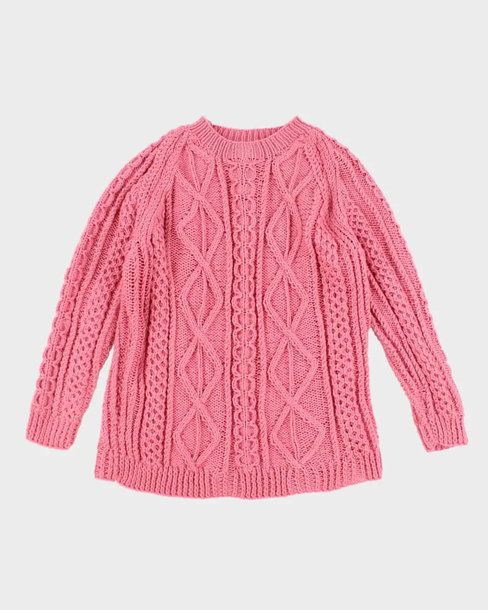 Oversized Pink Knit Jumper - XL sold by Rokit