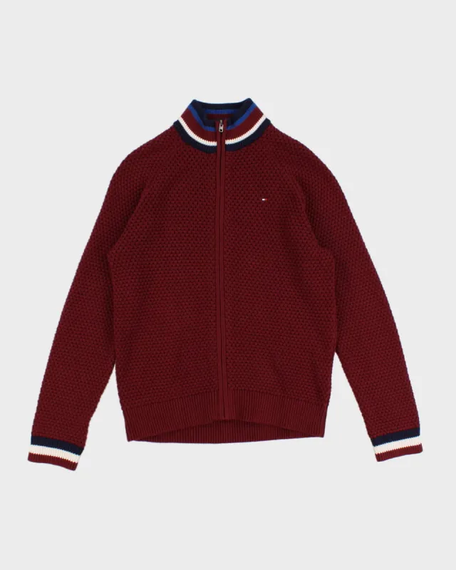 Y2K 00s Tommy Hilfiger Chunky Dad Zip Up Knit - M sold by Rokit