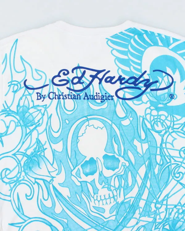 Vintage Y2K Ed Hardy Sequined Graphic T-Shirt - XL sold by Rokit product image thumbnail 4