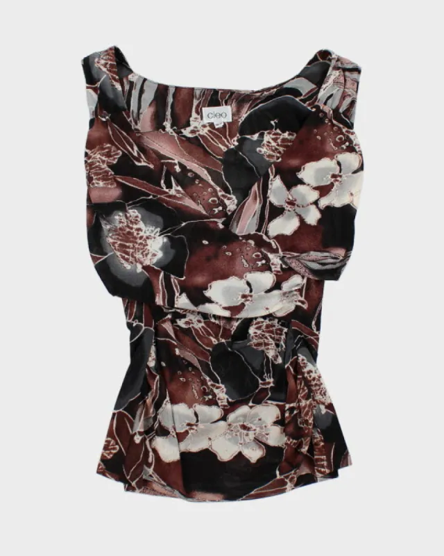 Y2k 00s Cleo Floral Mesh Cami - XS sold by Rokit