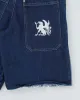 Vintage 90s Extreme Zone Patchwork Embroidered Denim Short - W30 sold by Rokit