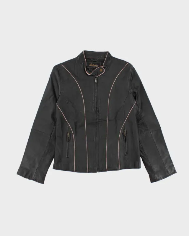 Vintage 90s/00s Fitted Leather Jacket - L sold by Rokit