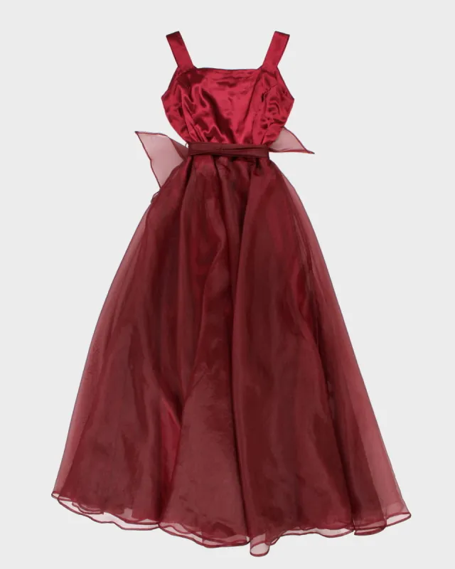 2000's Dream Prom Dress in Burgundy - S M made by Rokit