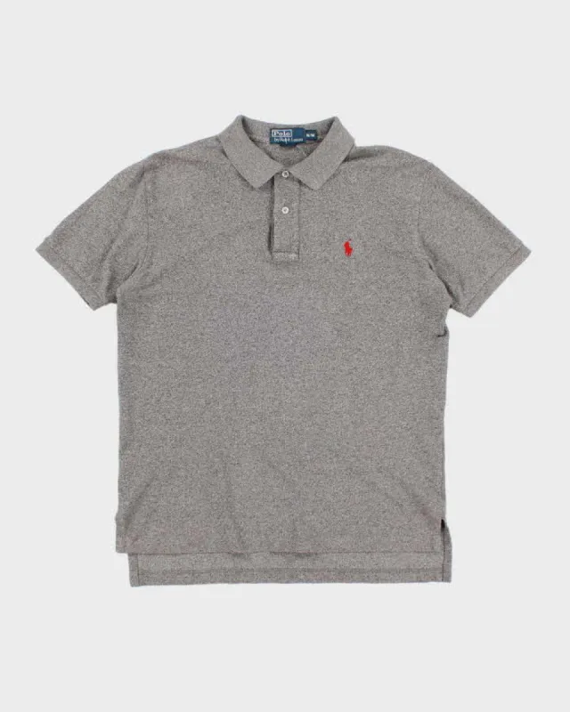 Vintage 90s Polo Ralph Lauren Grey Polo Shirt - M made by Ralph Lauren