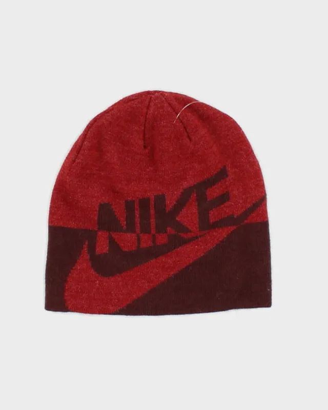 Unisex Red Nike Spell Out Beanie sold by Rokit