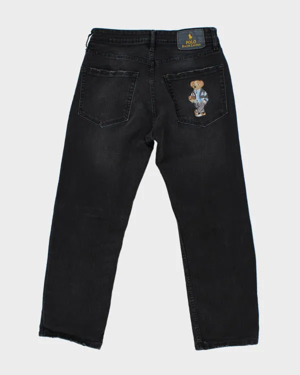 Vintage Polo Bear Embroidered Black Jeans - W30 L25 sold by Rokit product image thumbnail 2