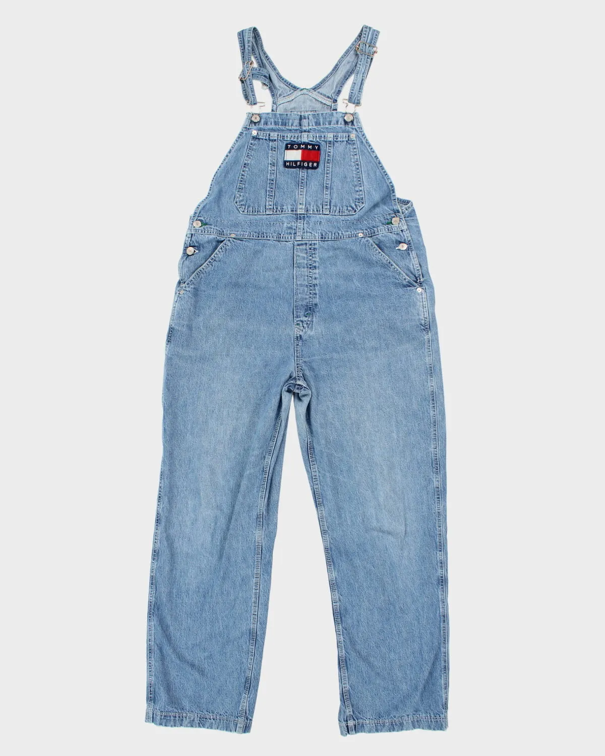 Vintage 90s Tommy Hilfiger Dungarees - XL sold by Rokit