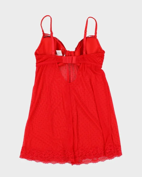 Deadstock La Vie En Rose Red Mesh Cami - S sold by Rokit product image thumbnail 2