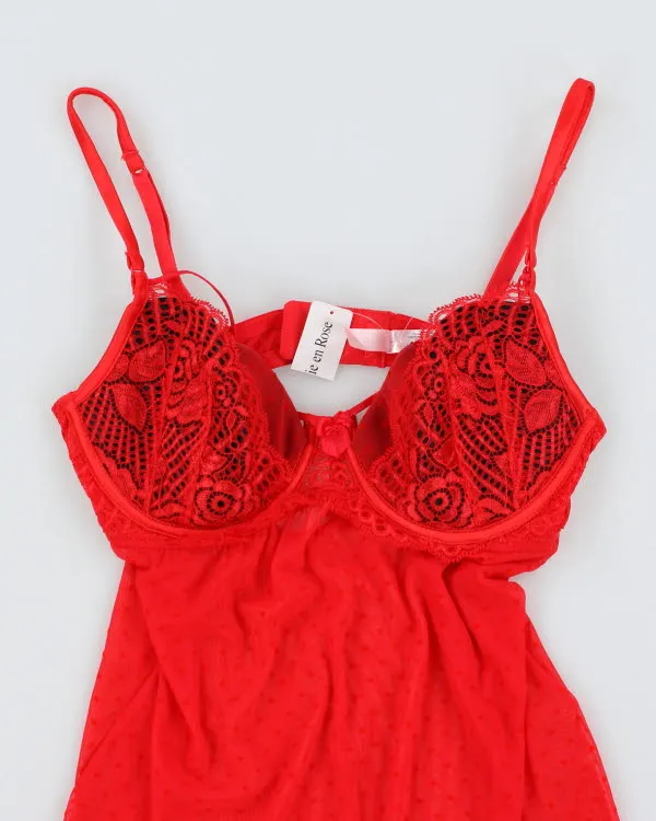 Deadstock La Vie En Rose Red Mesh Cami - S sold by Rokit product image thumbnail 3