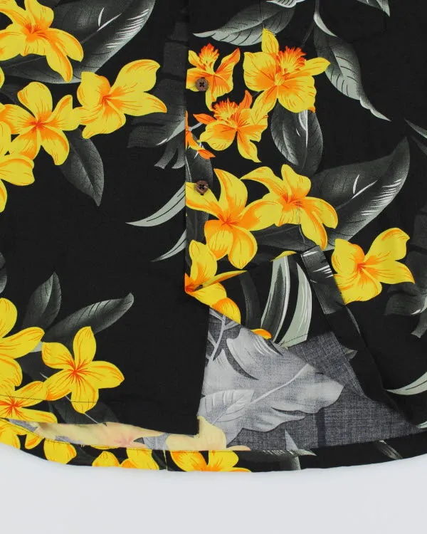 Vintage Yellow Floral Printed Hawaiian Shirt - M sold by Rokit product image thumbnail 4