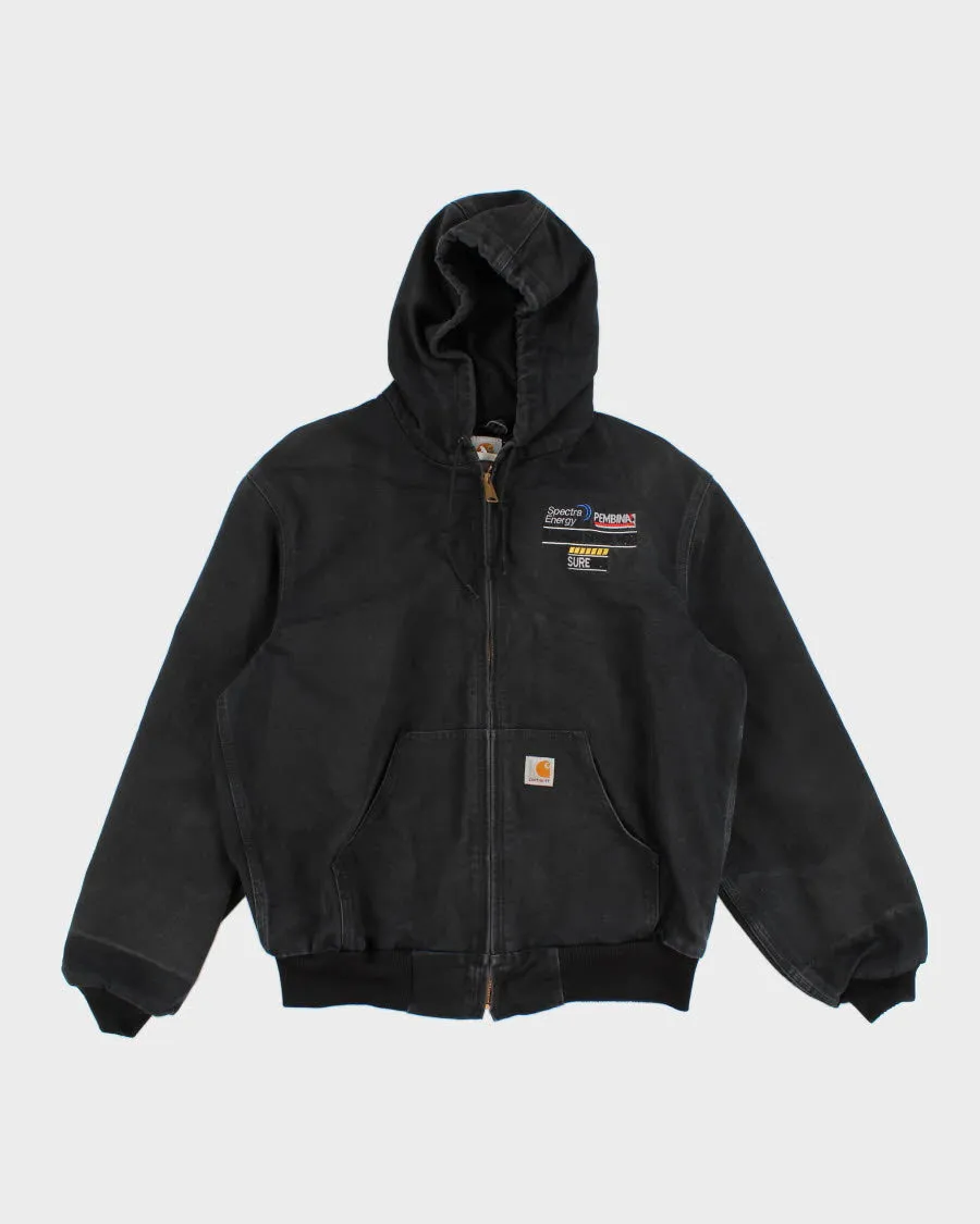Vintage Men's Black Carhartt hooded Jacket - S sold by Rokit