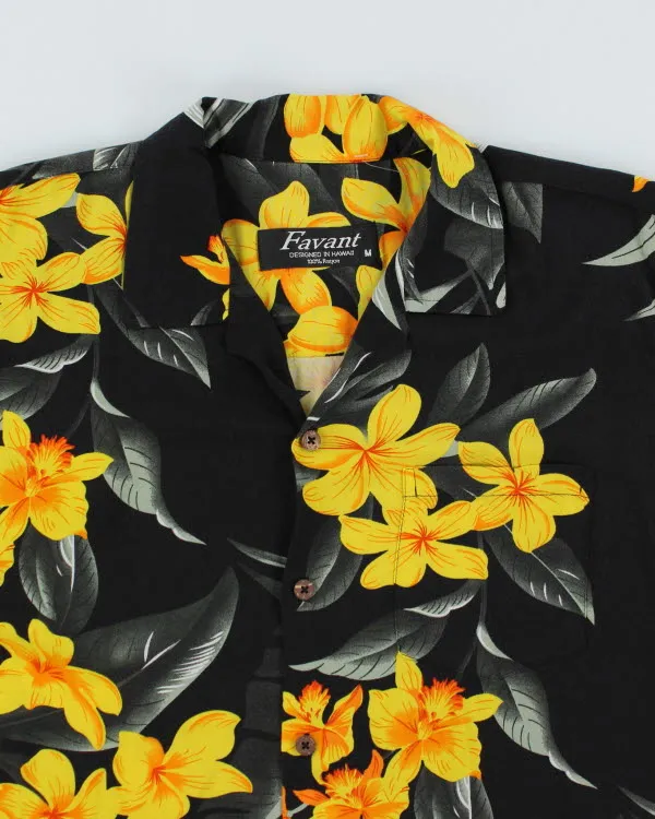 Vintage Yellow Floral Printed Hawaiian Shirt - M sold by Rokit product image thumbnail 3