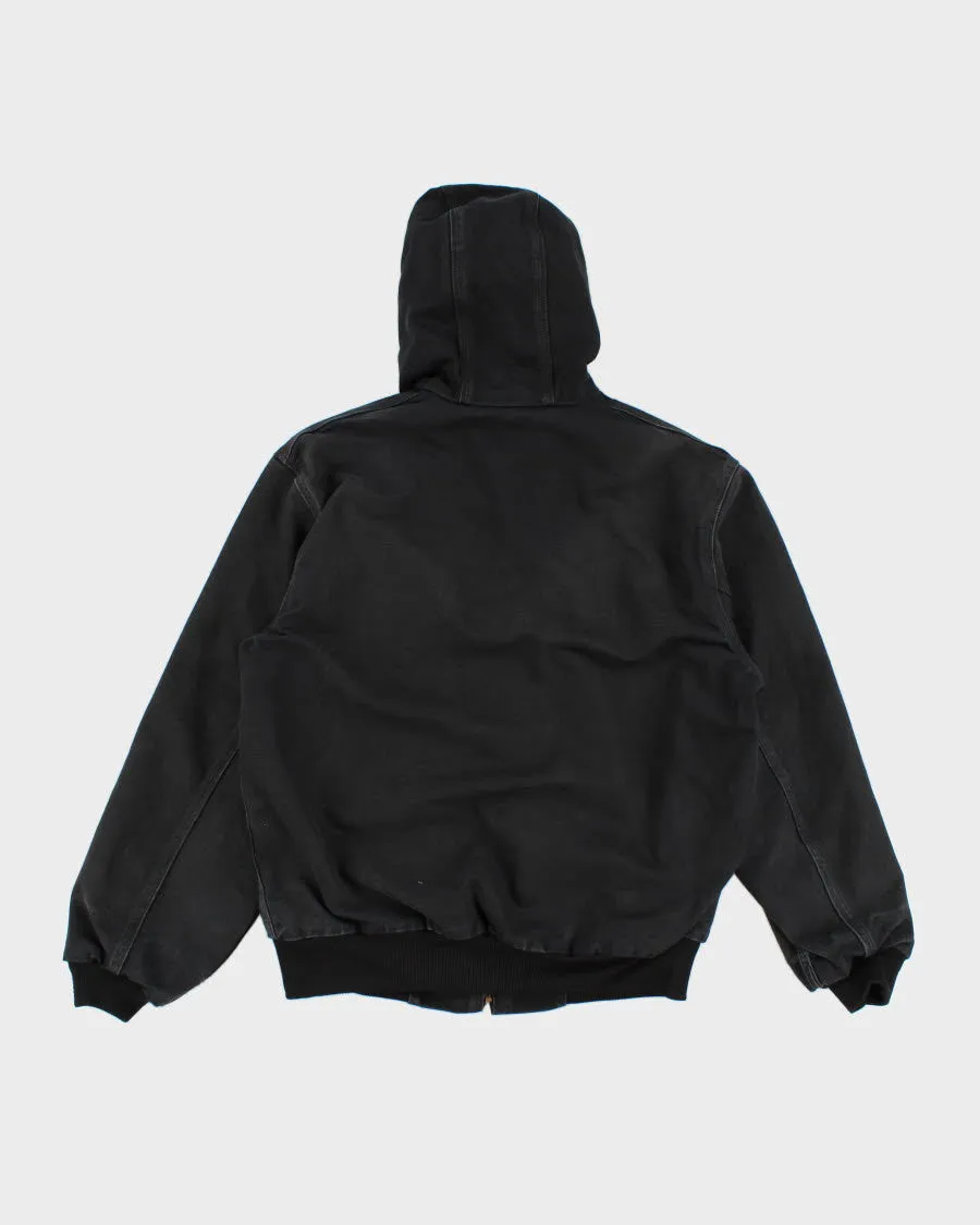 Vintage Men's Black Carhartt hooded Jacket - S sold by Rokit product image thumbnail 2