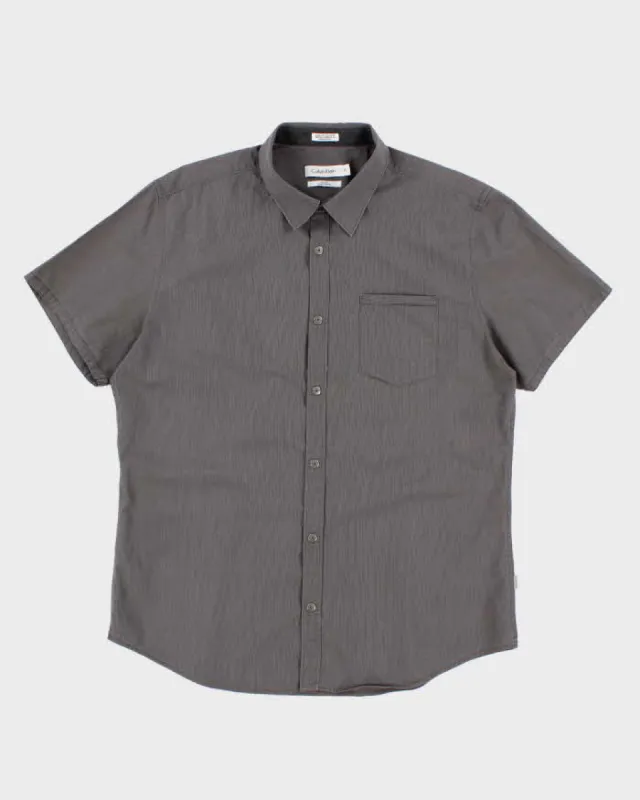 Mens Grey Calvin Klein Button Up Shirt - L sold by Rokit