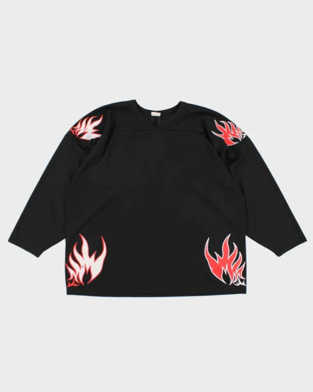 Vintage Y2K Fire Motocross Longsleeve Jersey - XXL made by Rokit