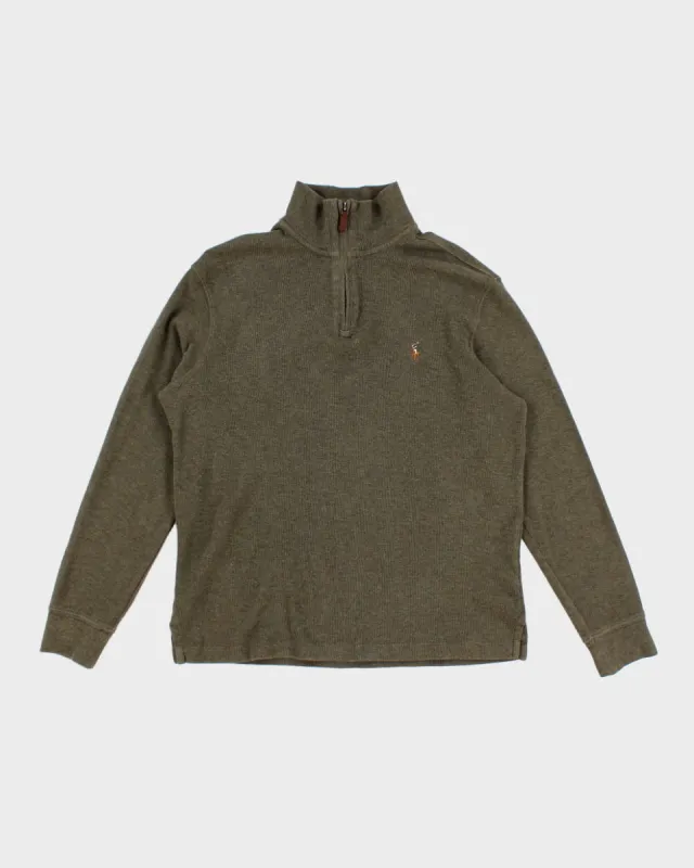 Ralph Lauren Quarter Zip Sweatshirt - S sold by Rokit