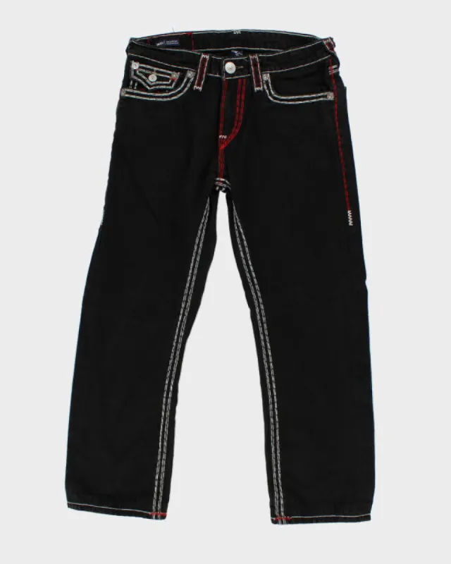 Vintage Y2K True Religion Black Straight Leg Jeans - W32 L27 sold by Rokit