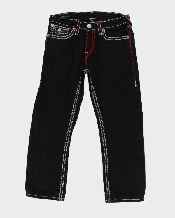 Vintage Y2K True Religion Black Straight Leg Jeans - W32 L27 sold by Rokit