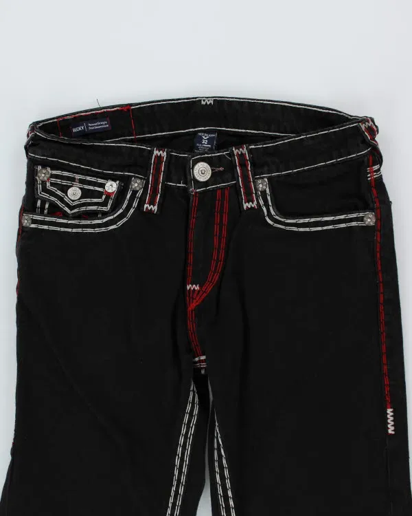 Vintage Y2K True Religion Black Straight Leg Jeans - W32 L27 sold by Rokit product image thumbnail 3