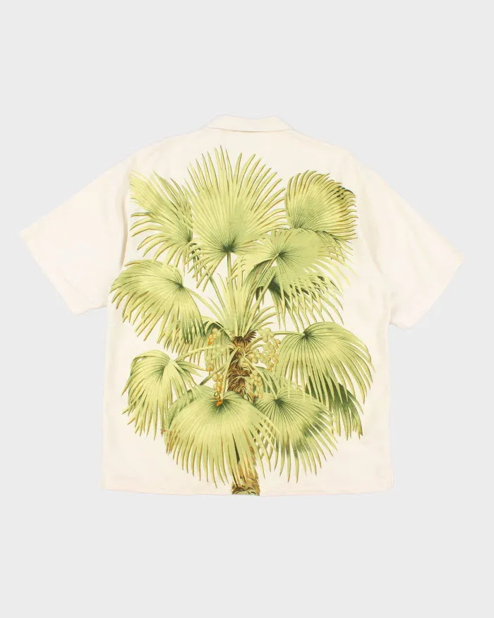 Vintage Men's Cream Tommy Bahama Leaf Print Shirt - XL sold by Rokit product image thumbnail 2