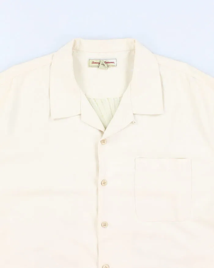 Vintage Men's Cream Tommy Bahama Leaf Print Shirt - XL sold by Rokit product image thumbnail 3