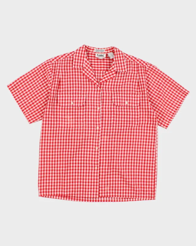Vintage 90s Tabi Red Gingham Blouse - M sold by Rokit