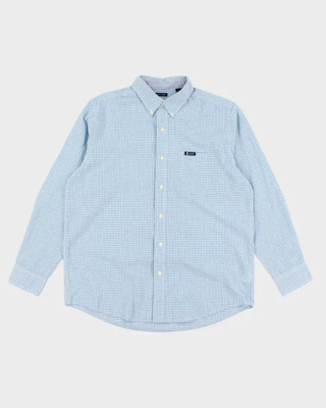 00s Chaps Check Blue Shirt - L sold by Rokit