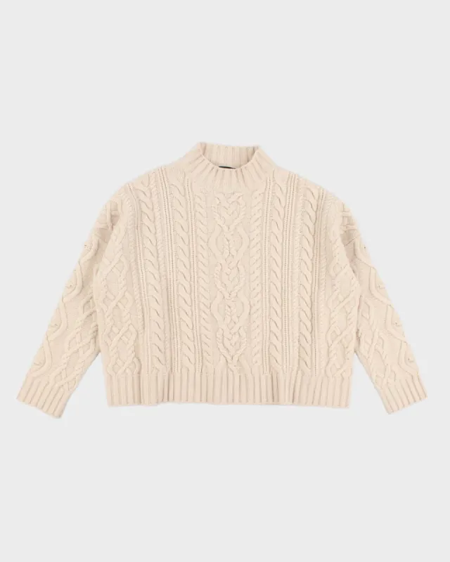 MaxMara Oversized Cable Knit Jumper - L sold by Rokit