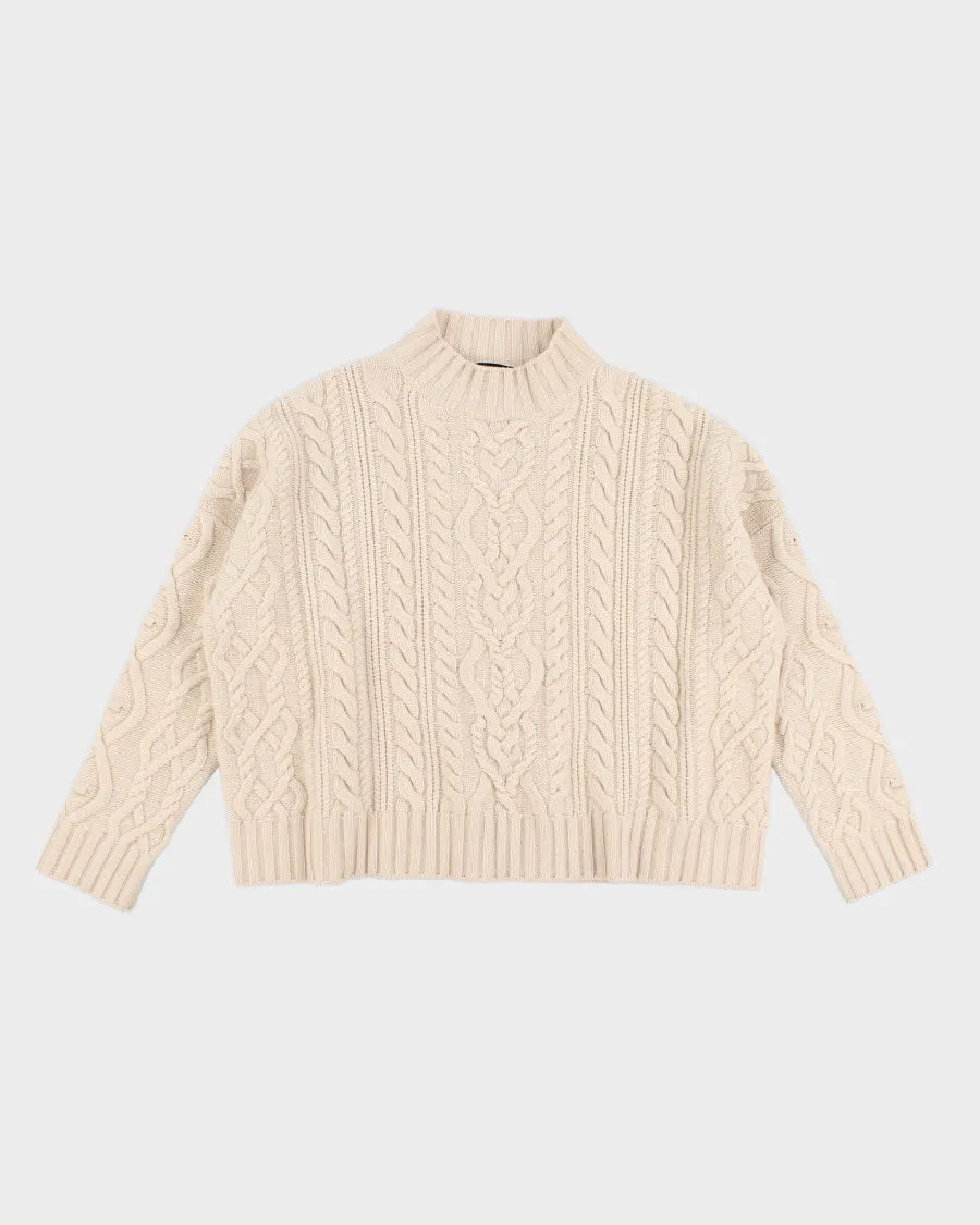 MaxMara Oversized Cable Knit Jumper - L sold by Rokit